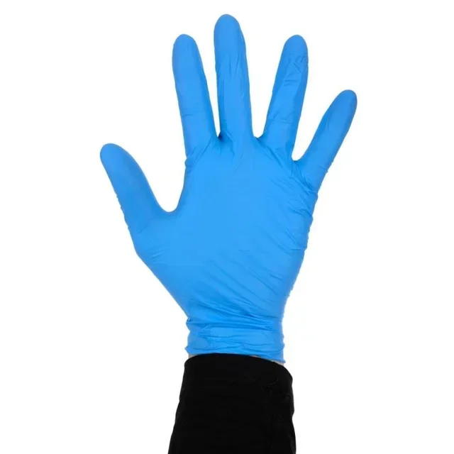 Guantes Desechables de Nitrilo Azules Talla XL Sin Polvo - Caja de 100 Unidades
