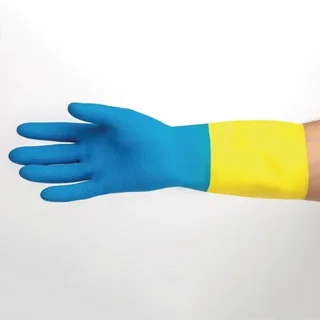 Mapa 405 Lightweight Waterproof Chemical Protection Gloves - Two-Tone Blue/Yellow - Size XL