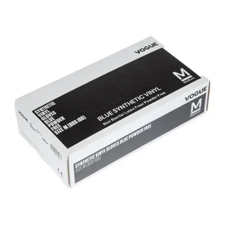 Blue Vinyl Disposable Gloves Size S - Box of 100 - Food Grade Powder Free