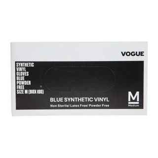 Blue Vinyl Disposable Gloves Size S - Box of 100 - Food Grade Powder Free