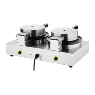 Belgian Round Waffle Maker Double Plates