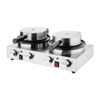 Belgian Round Waffle Maker Double Plates