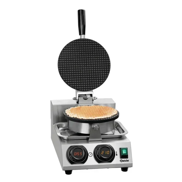 Stainless Steel Cone Waffle Maker - 1000 Watts Power