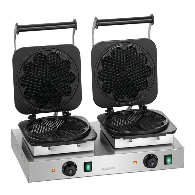 Gaufrier Double Cœur - Apparecchio per Waffle 2 Cuori Simultanei