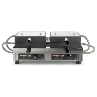 Professional Double Waffle Maker 180° Opening - 4x6 Liège Molds