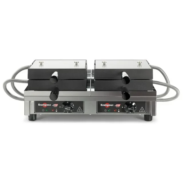 Professional Double Waffle Maker 180° Opening - 4x6 Liège Molds