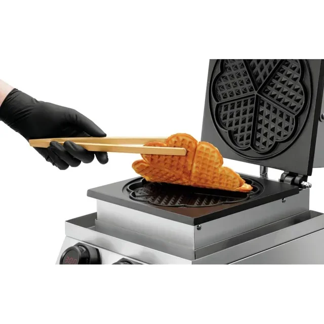 Máquina de Waffles Antiaderente em Forma de Coração – Aparelho para Waffles Caseiros