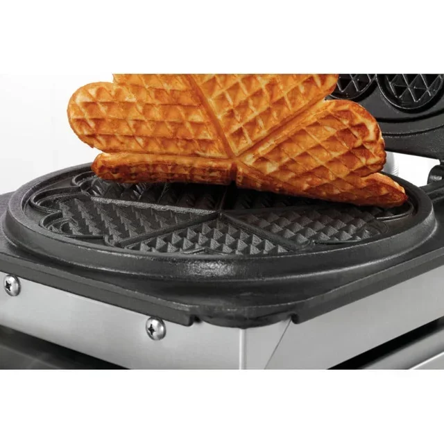 Piastra per Waffle a Forma di Cuore Antiaderente – Macchina per Waffle Fatti in Casa