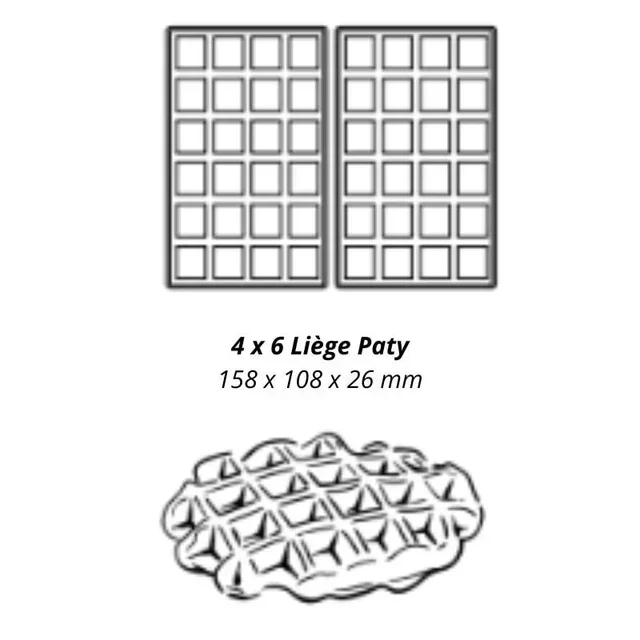 Gaufrier Pro Double 180° - 4x6 Liège Paty