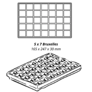 Professional Double Waffle Maker 180° Opening - 5x7 Brussels