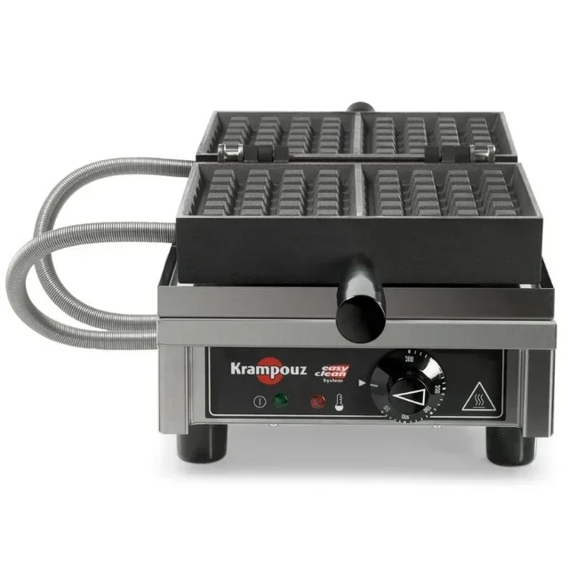 Professional Waffle Maker 180 Degree Opening - 4 Brussels Rectangular Waffles