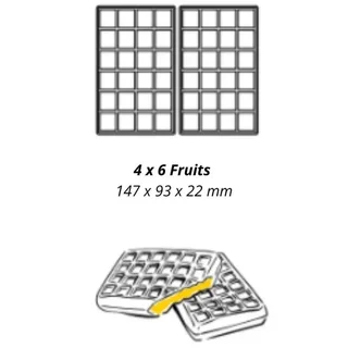 Commercial Waffle Maker 180° Opening - 24 Round Waffle Molds