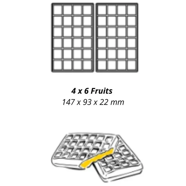 Commercial Waffle Maker 180° Opening - 24 Round Waffle Molds