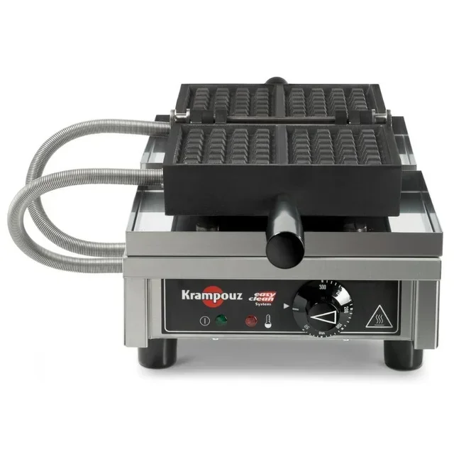 Professional Waffle Maker Double 180° Rotation - 4 Brussels Waffles 7x7 - Front/Back Tilt