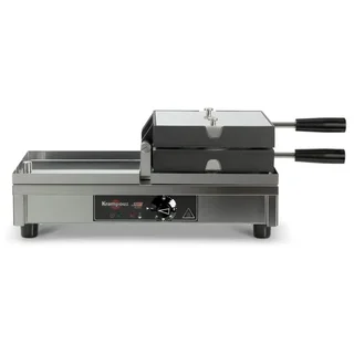 Professional Waffle Maker 180° Opening - Left/Right Rotating Tilt - Round Plates