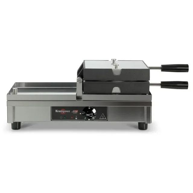 Professional Waffle Maker 180° Opening - Left/Right Rotating Tilt - Round Plates