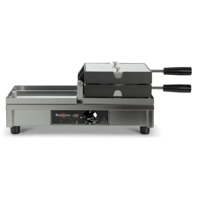 180° Flip Waffle Maker on Stand - Left/Right Opening for Waffle Sticks