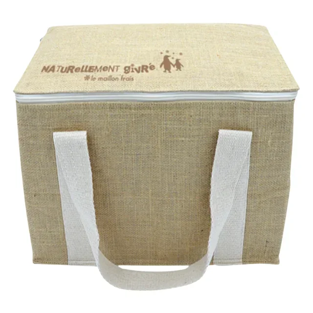 Glacière Isotherme Tissu Jute "Naturellement Givré"