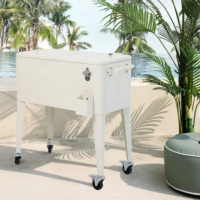 Icy Rolling Cooler - Beige Color