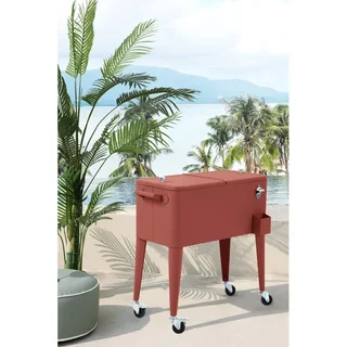 Icy Rolling Cooler - Terracotta Color