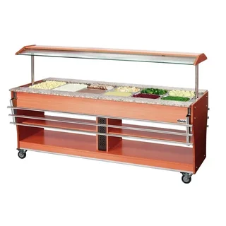 Deslizador de Bandejas para Buffet Caliente y Frío - 6 x GN 1/1