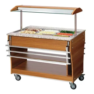 Calha para Bandejas de Buffet Aquecido e Refrigerado - 3 x GN 1/1