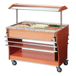 Calha para Bandejas de Buffet Aquecido e Refrigerado - 3 x GN 1/1