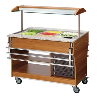 Calha para Bandejas de Buffet Aquecido e Refrigerado - 3 x GN 1/1