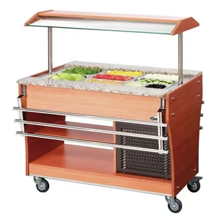 Calha para Bandejas de Buffet Aquecido e Refrigerado - 3 x GN 1/1