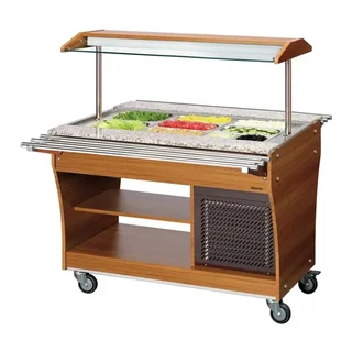 Calha para Bandejas de Buffet Aquecido e Refrigerado - 3 x GN 1/1