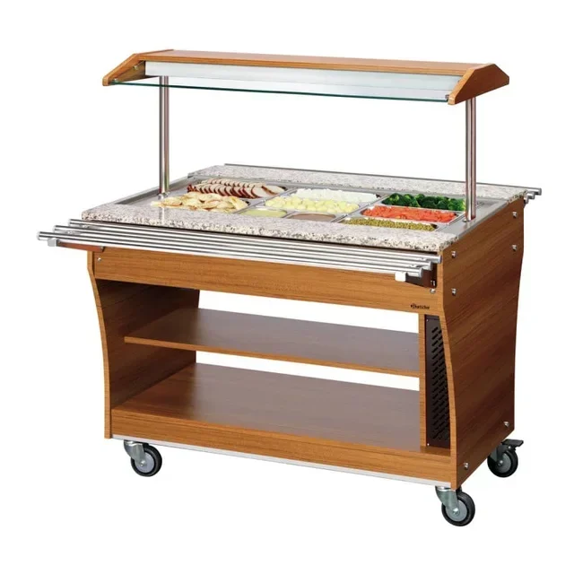 Calha para Bandejas de Buffet Aquecido e Refrigerado - 3 x GN 1/1