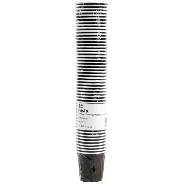 Gobelet Carton Noir Expresso 120ml - 50 Unités