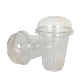 Shaker-Becher Transparent Kristall-Effekt PET - 300ml - 50 Stück Packung