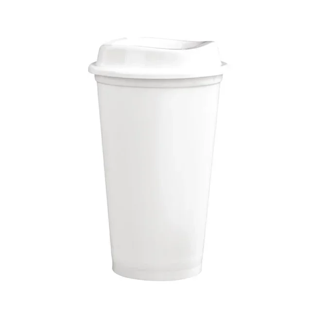 Reusable Coffee Cups with Polypropylene Lids - Pack of 25 Units