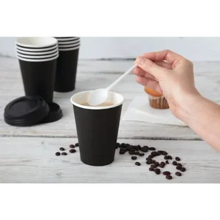 Black Paper Cups 225 ml Hot Drinks - Pack of 50
