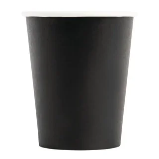 Black Paper Cups 225 ml Hot Drinks - Pack of 50