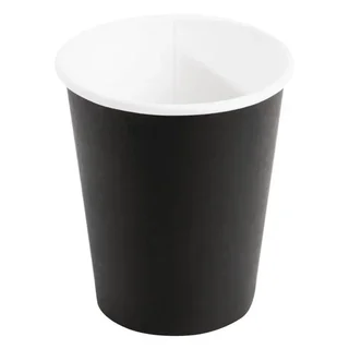 Black Paper Cups 225 ml Hot Drinks - Pack of 50