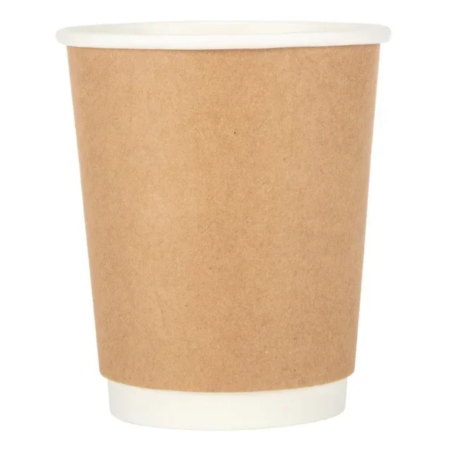 Vaso Cartón Kraft Doble Pared 225 ml - Lote de 25