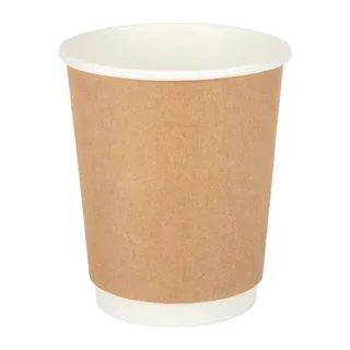Vaso Cartón Kraft Doble Pared 225 ml - Lote de 25