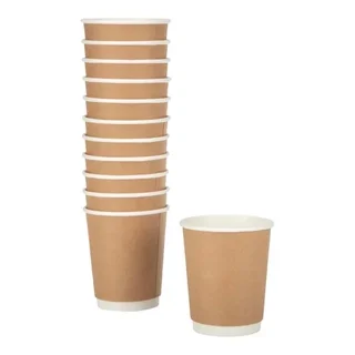 Vaso Cartón Kraft Doble Pared 225 ml - Lote de 25
