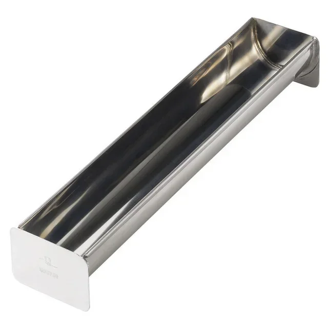 Half-Round Stainless Steel Chimney Gutter 500x80 mm - Flue Pipe