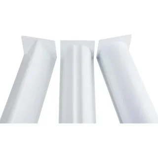 Half-Round Log Gutter Stainless Steel 470x65x40 mm - Frozen Pastry Mold