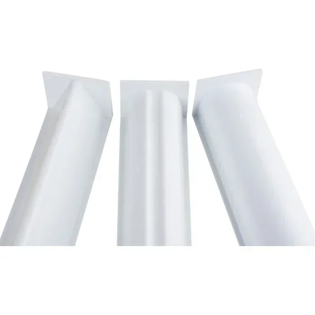 Half-Round Log Gutter Stainless Steel 470x65x40 mm - Frozen Pastry Mold