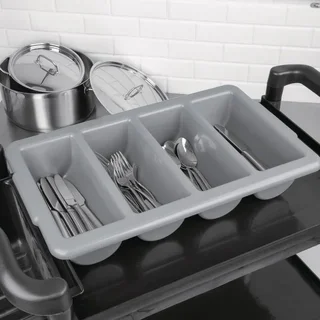 Large Stackable Plastic Cutlery Storage Bin