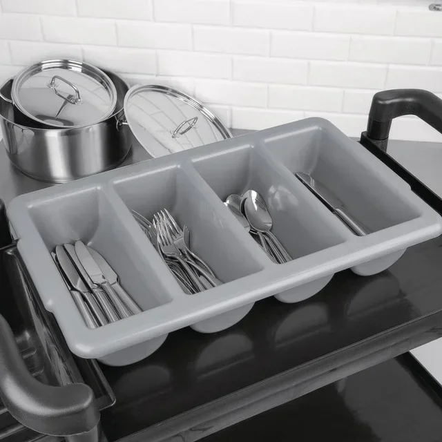 Large Stackable Plastic Cutlery Storage Bin