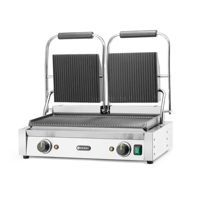 Double Contact Grill with Grooved Plates - Professional Cooking Equipment