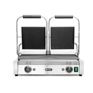 Double Contact Grill with Grooved Plates - Professional Cooking Equipment