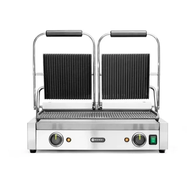 Double Contact Grill with Grooved Plates - Professional Cooking Equipment