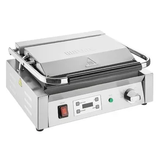 Large Single Contact Grill - Interchangeable Grooved and Smooth Plates