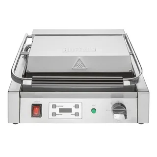 Large Single Contact Grill - Interchangeable Grooved and Smooth Plates